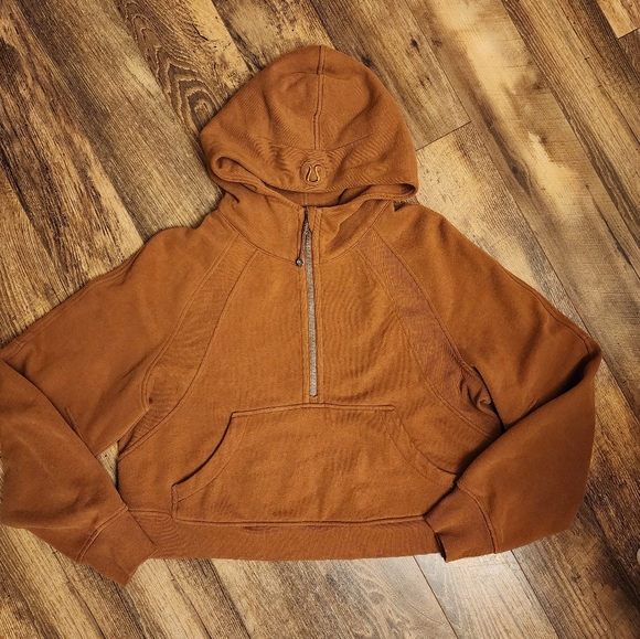 lululemon athletica Tops Lululemon Copper Brown Scuba Poshmark